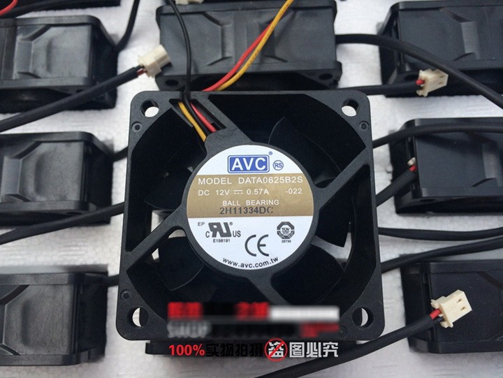 AVC DATA0625B2S 12V 0.57A 3wires cooling fan